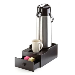 Airpots Cal-Mil 1051-1-96 Midnight Bamboo Single Airpot Stand With Drawer