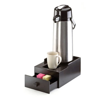 Airpots Cal-Mil 1051-1-96 Midnight Bamboo Single Airpot Stand With Drawer 1 Airpots Cal-Mil 1051-1-96 Midnight Bamboo Single Airpot Stand With Drawer