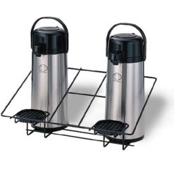 Airpot Racks Service Ideas APR2BLC Double Airpot Wire Rack, Black