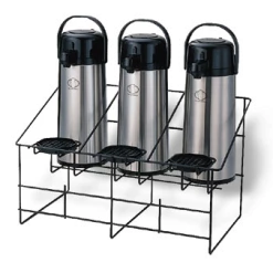 Airpot Racks Service Ideas APR3BLC Triple Airpot Wire Rack, Black