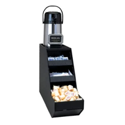 Airpot Racks Service Ideas APS1CBL Airpot Stand With Condiment Trays, Black