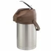 Airpots Service Ideas CTAL22BR Stainless Steel Lined Airpot With Lever, Brown Top 2.2 Liter