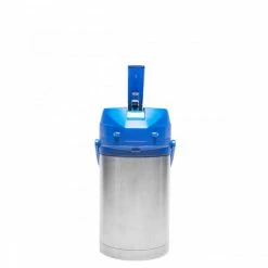 Airpots Service Ideas CTAL25BLU Stainless Steel Lined Airpot With Lever, Blue Top 2.5 Liter