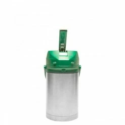 Airpots Service Ideas CTAL25GRN Stainless Steel Lined Airpot With Lever, Green Top, 2.5 Liter