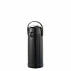 Airpots Service Ideas ECAL22PBLK Eco-Air Smooth Black Plastic Glass Lined Vacuum Lever Lid Airpot 2.2 Liter