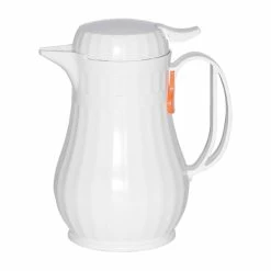 Beverage Servers Service Ideas ECO6WH Eco-Serv White Plastic-Lined Server .6 Liter