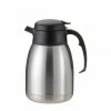 Coffee Decanters And Coffee Servers Service Ideas FVPC20 SteelVac Essential Carafe, Brushed With Black 2 Liter