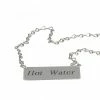 Beverage Tags Service Ideas IDCHHW ID Chain "Hot Water" For Airpot Cover-Ups, Chrome