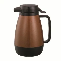 Beverage Servers Service Ideas PB501CB Thermo-Serv Copper And Black Push Button Coffee Server, 0.6 Liter