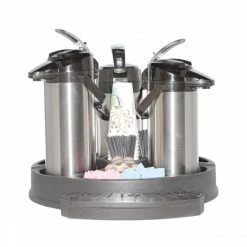 Airpot Racks Service Ideas RRAP3BLK Roto Rack Black Plastic 3-Airpot Serving Rack