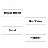 Beverage Tags Service Ideas SC1HBCL Static Cling Label Clear Hot Pack, 20 Sheets