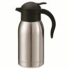 Coffee Decanters And Coffee Servers Service Ideas SJ10SS SteelVac Stainless Slim Carafe With Push Button Lid, 1 Liter