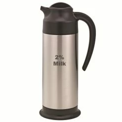 Coffee Decanters And Coffee Servers Service Ideas SSN1002PCTET SteelVac Stainless Footed Vacuum Creamer, "2% Milk" 1 Liter