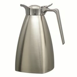 Beverage Servers Service Ideas SVSQ10BS Brushed Stainless Square Server, 1 Liter
