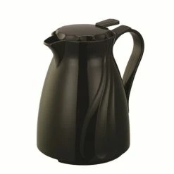 Beverage Servers Service Ideas TNSPB06BL Twist N' Serv Push Button Black Carafe 0.6 Liter