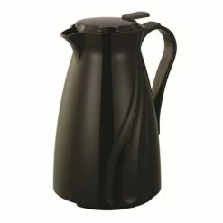 Beverage Servers Service Ideas TNSPB12BL Twist N' Serv Black Plastic Carafe, 1.2 Liter