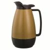 Beverage Servers Service Ideas TS101KB Thermo-Serv Gold / Black Flip Top Server, 1 Liter