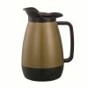 Beverage Servers Service Ideas TS501KB Thermo-Serv Gold / Black Flip Top Server 0.6 Liter