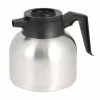 Coffee Decanters And Coffee Servers Thunder Group ASCS019BT Stainless Steel Push Button Coffee Server With Brew-Thru Lid 1.9 L
