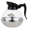 Coffee Pro Decanters And Carafes Unbreakable Regular Coffee Decanter, 12-Cup, Stainless Steel/Polycarbonate