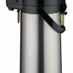 Airpots Winco AP-825 Stainless Vacuum Server With Glass Liner, Lever Top 2.5 Liter