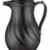 Beverage Servers Winco VSW-20K Black Insulated Plastic Beverage Server 20 Oz.